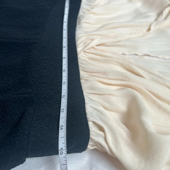 Free People Aida Romper Women’s Size 8 Cream & Black Balloon Puff Sleeve Slits - Picture 8 of 10